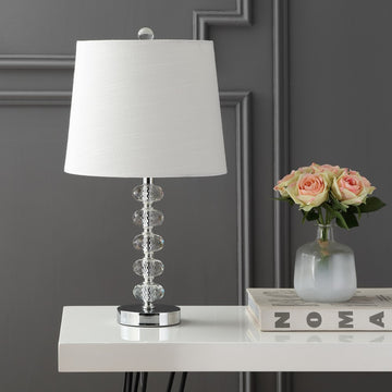 Kevin 22" Glass/Metal LED Table Lamp - JONATHAN Y